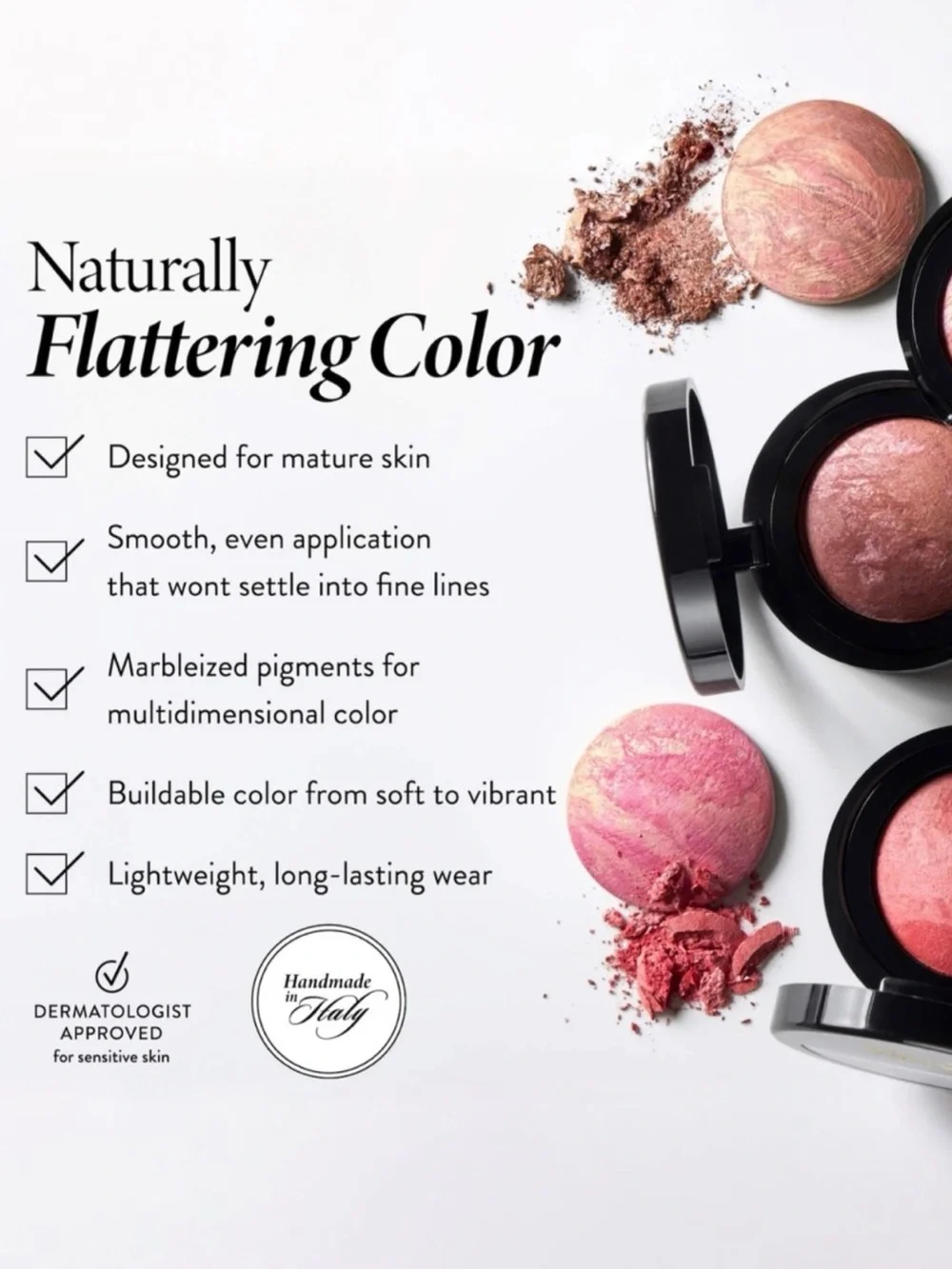 Laura Geller Baked Blush-n-Brighten Pink Grapefruit Full Size NWT Made in Italy